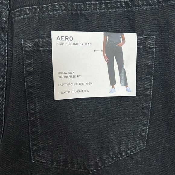 Aero Black High Rise Baggy 90’s Inspired Jeans NWT Multiple Sizes - Picture 4 of 9
